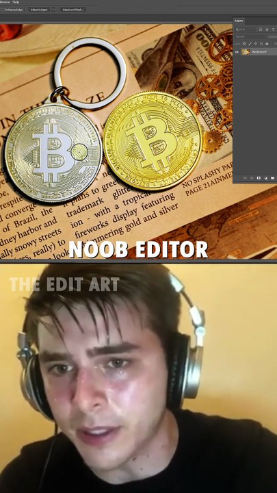 Turn Silver To Gold | Bitcoin | Photoshop | Noob vs Pro Editor | Tutorial | The Edit Art | Beginner