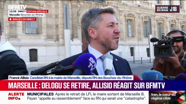 Retrait de Sébastien Delogu à Marseille: Le vrai maire ne sera pas Benoît Payan mais Jean-Luc Mélenchon , réagit Franck Allisio, candidat RN