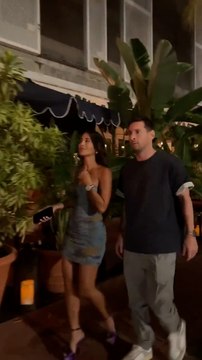 Se hace viral la llegada de Messi y Antonela a un restaurante en Miami para cenar