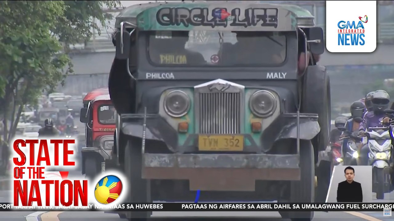 Pamasahe sa jeepney, city bus, P2P bus, TNVS at airport taxi, tataas sa Huwebes, March 19 | SONA