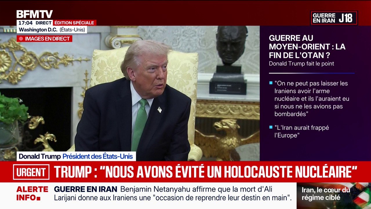Sans l'action militaire des États-Unis en Iran, "on aurait eu un Holocauste nucléaire" selon Donald Trump