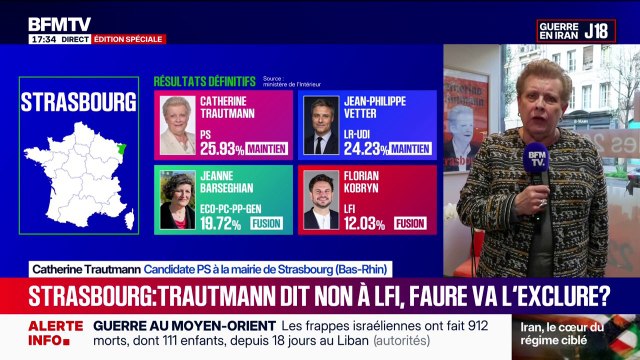J'assume ce front anti-LFI affirme Catherine Trautmann, candidate PS à la mairie de Strasbourg