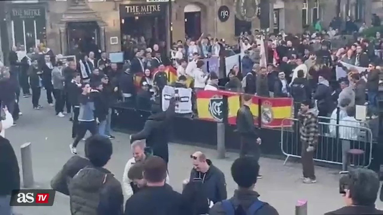 Tensions rise as Man City fan wanders through Real Madrid pre-game gathering
