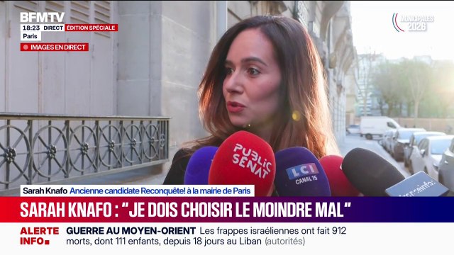 Municipales à Paris: Je choisis le moindre mal , affirme Sarah Knafo en se désistant