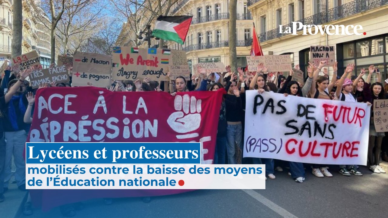 Lycéens et professeurs mobilisés contre la baisse des moyens de l’Éducation nationale