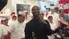 Did Michael B Jordan just DO THIS⁉️🍔👏