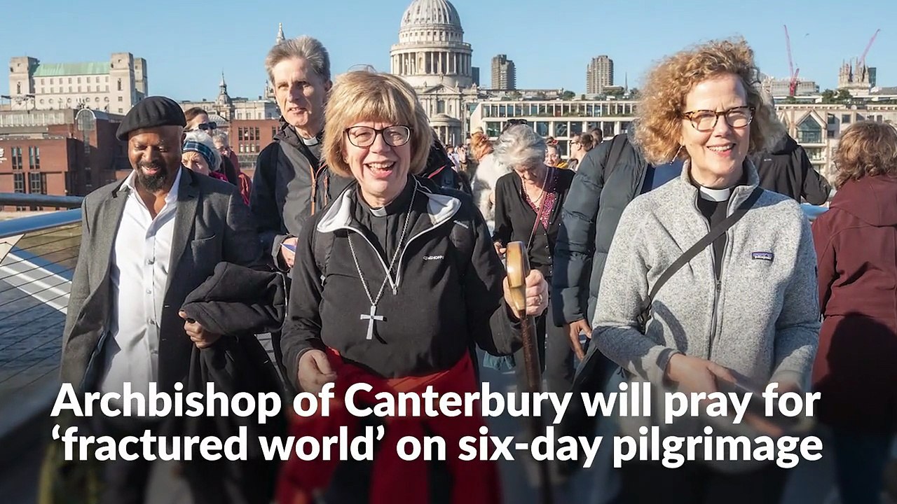 New Archbishop of Canterbury says she will pray for ‘fractured world’ on six-day pilgrimage