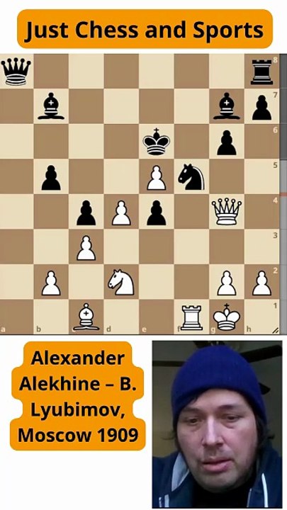 Alekhine gana una pieza y vence a Lyubimov (1909)