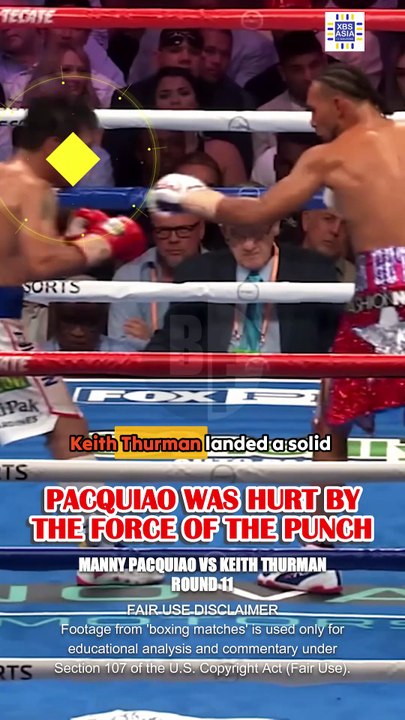 Manny Pacquiao GOT DRIVEN to the ROPES by Keith Thurman's POWER