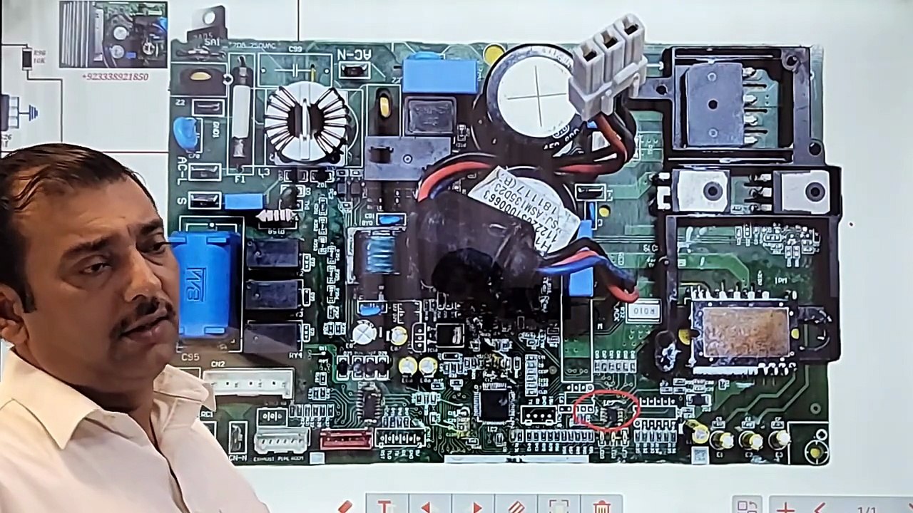#1170 PEL Dc inverter ac F9 error outdoor pcb Dc inverter ac pcb best repairing shop Babar Electronics - Babar Electronics HVACR (720p, h264, youtube)