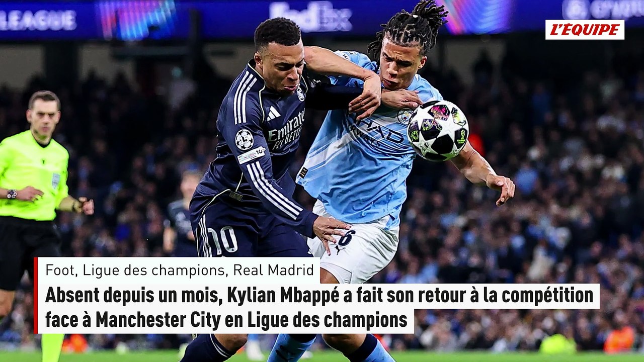 Absent depuis un mois, Kylian Mbappé a fait son retour à la compétition face à Manchester City en Ligue des champions - Foot - Ligue des champions