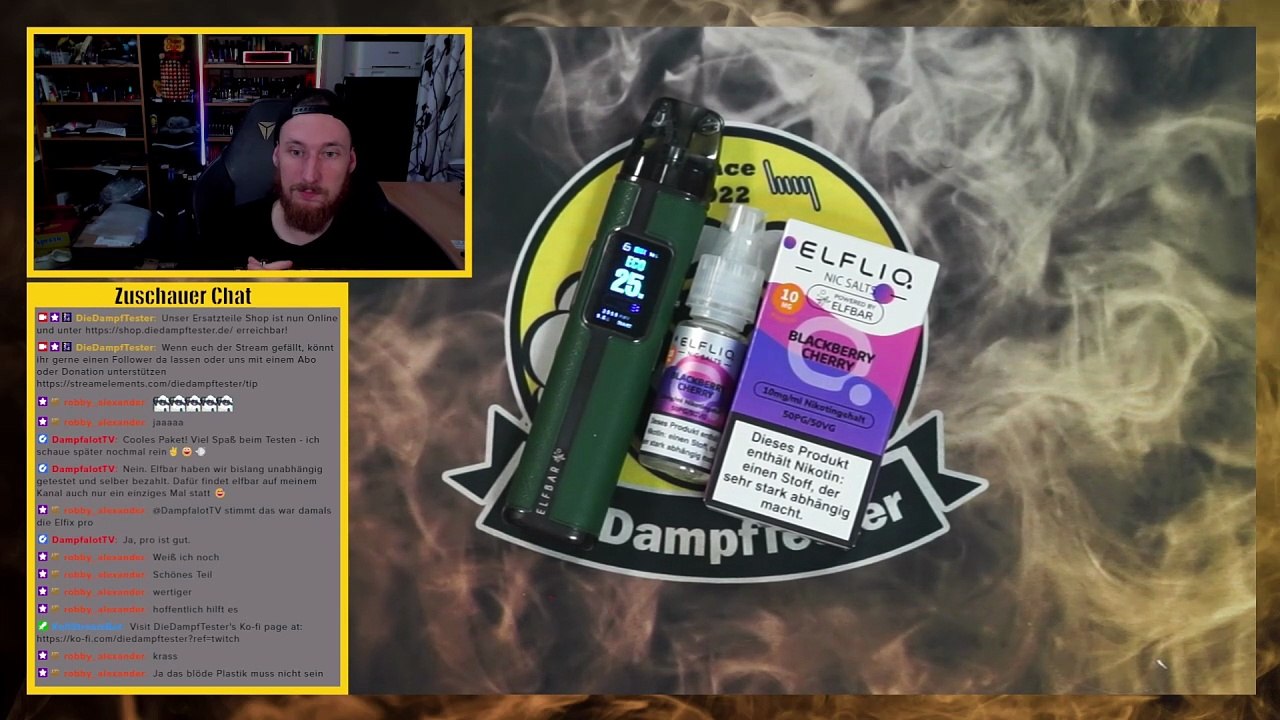 Elfliq Blackberry Cherry Liquid Geschmackstest