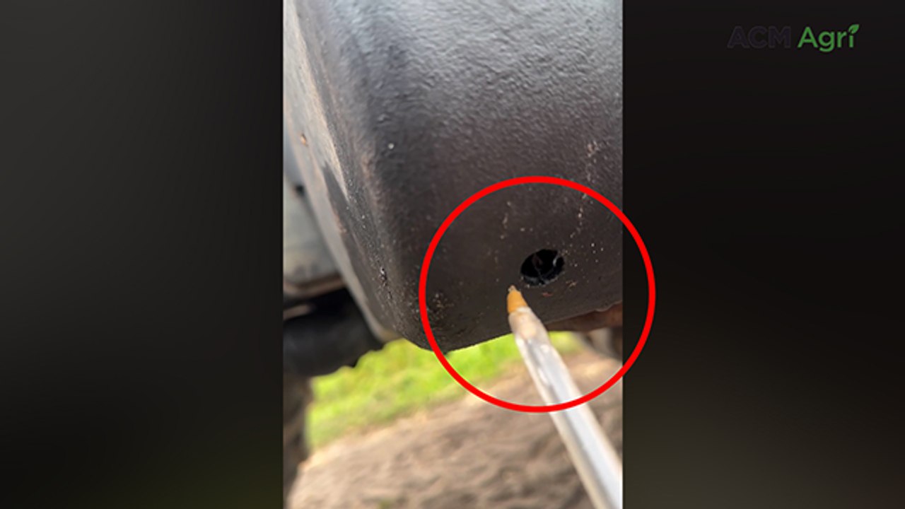 Farmer fears fuel thefts may rise after vandals drill hole in tractor tank