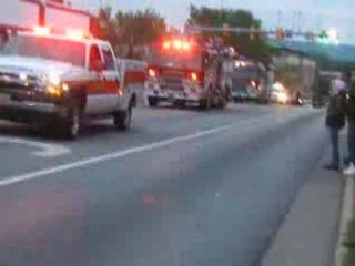 Parade de véhicules d'urgence