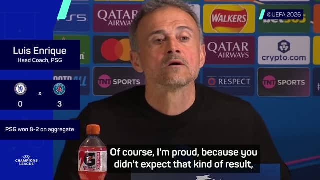 Enrique surprised by PSG's dominance over Chelsea
