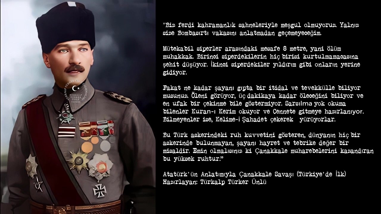 Atatürkün Kendi Sesi ve Konuşmasıyla Çanakkale Savaşı (Türkiye'de İlk, Ai Cover)