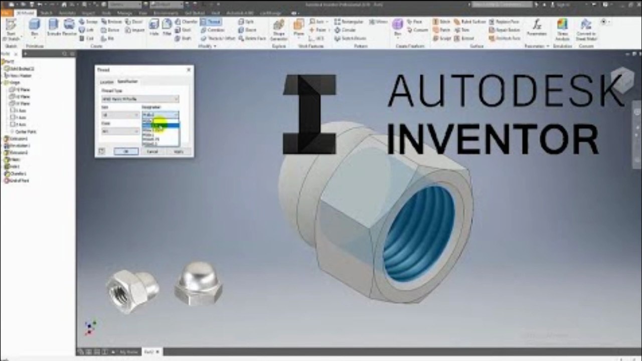 Autodesk Inventor - Modelado /Tuerca ciega (Blind Nut) - Vídeo Dailymotion
