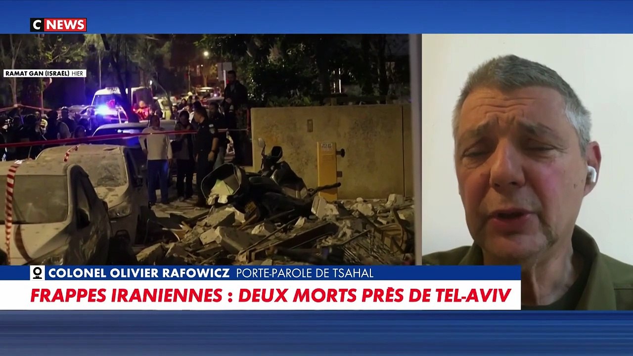 Guerre en Iran : Colonel Olivier Rafowicz sur les deux morts à Tel-Aviv   le 18 mars après avoir été touché par des projectiles envoyés par Téhéran