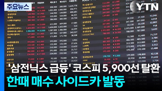 '삼전닉스 급등' 코스피 5,900선 탈환...한때 매수 사이드카 발동 / YTN