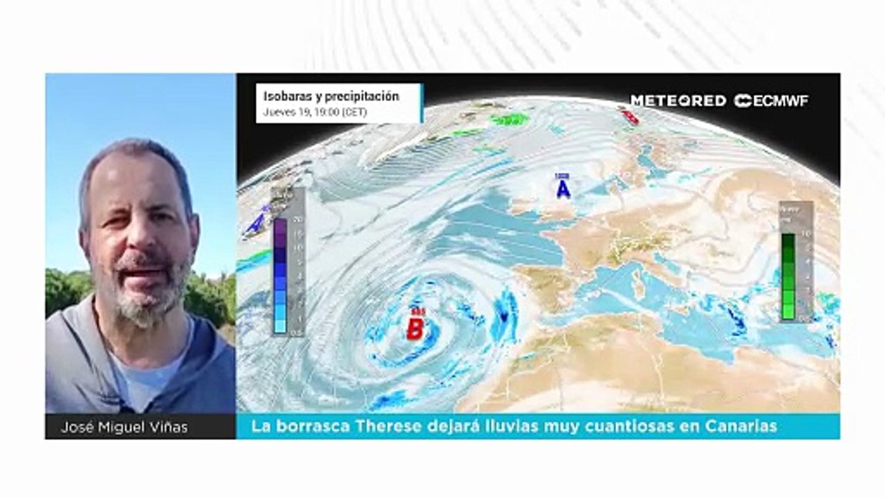 Inminente temporal de lluvia y nieve en Canarias por la llegada de Therese