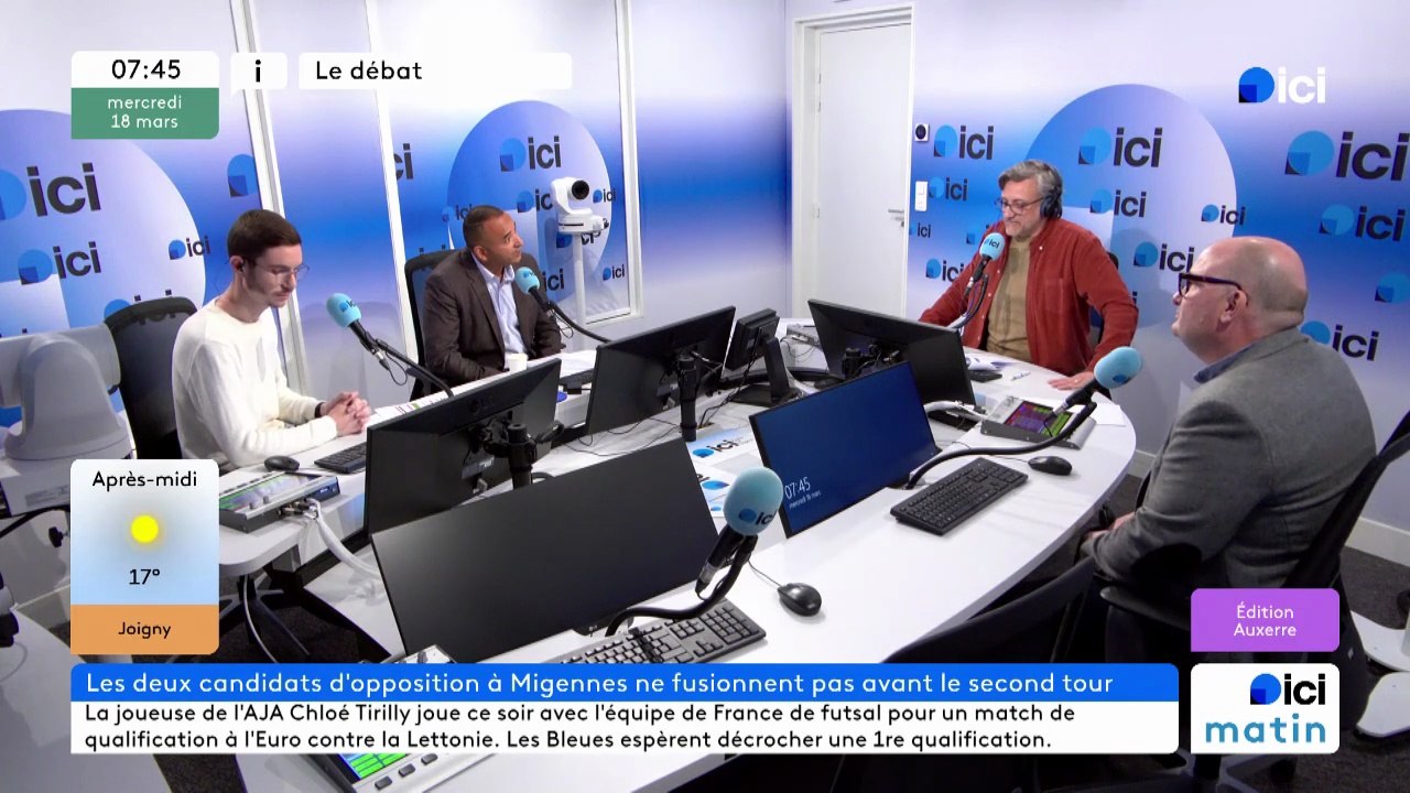 Débat d'entre-deux-tours des élections municipales à Migennes:  Taoufik Kor, de l'Union de la gauche et  Christophe Bondoux, sans étiquette, sont les  invités de ICI Auxerre ce mercredi 18 mars 2026