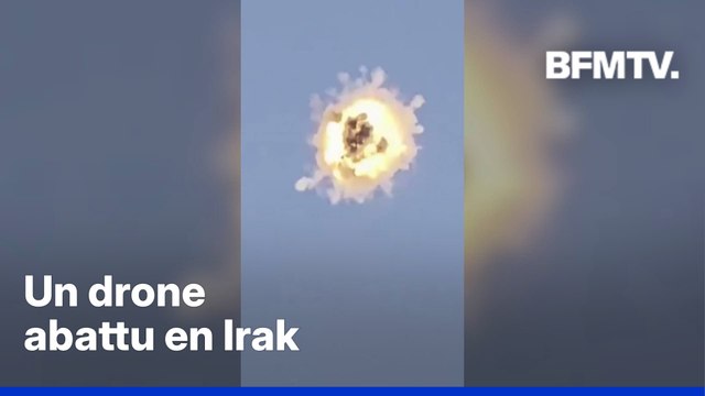 Guerre au Moyen-Orient: les images impressionnantes d'un drone abattu dans le ciel en Irak