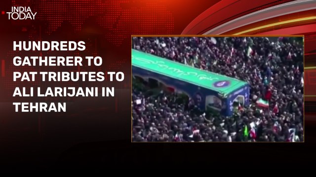 Thousands gather to attend Iranian Security Chief Ali Larijani's funeral procession