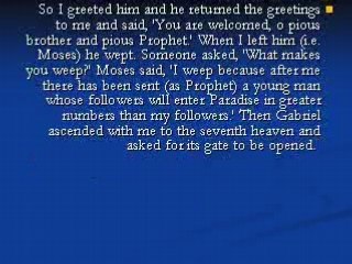 The ascending of Prophet Mohamed into the 7 skies