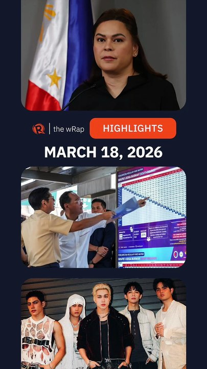 Today's headlines: Sara impeachment, fare hike, SB19 | The wRap | March 18, 2026