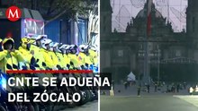 Maestros de la CNTE llegan al Zócalo de CdMx por paro nacional HOY 18 de marzo