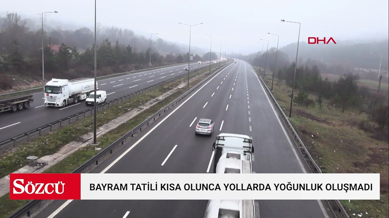 Bayram tatili kısa olunca yollarda yoğunluk oluşmadı