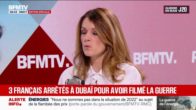 3 Français arrêtés à Dubaï pour avoir filmé des attaques iraniennes: Ils bénéficient de la protection consulaire , explique Maud Bregeon