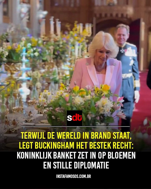 Terwijl de wereld in brand staat, legt Buckingham het bestek recht: koninklijk banket zet in op bloemen en stille diplomatie