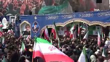 Tahran'da mahşeri kalabalık! Laricani'yi on binlerce kişi uğurladı