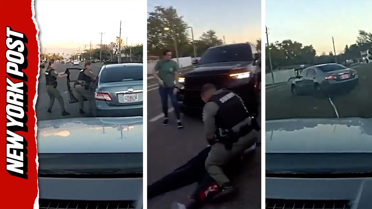 Wild Florida car chase ends as cops snag fleeing driver with 'grappler' device