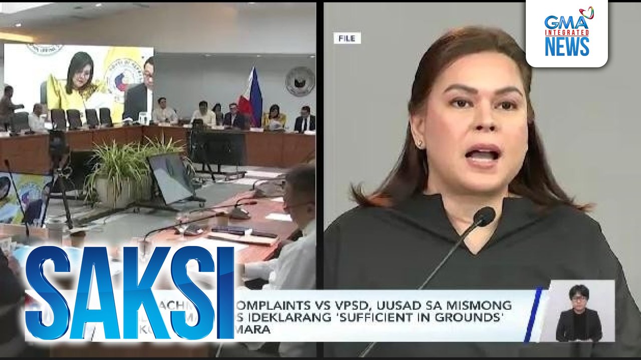 2 Impeachment complaints vs VPSD, uusad sa mismong pagdinig matapos ideklarang 'sufficient in grounds' ng komite sa Kamara | Saksi