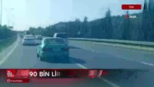 İzmir'de otoyolda makas atınca 90 bin lira ceza yedi