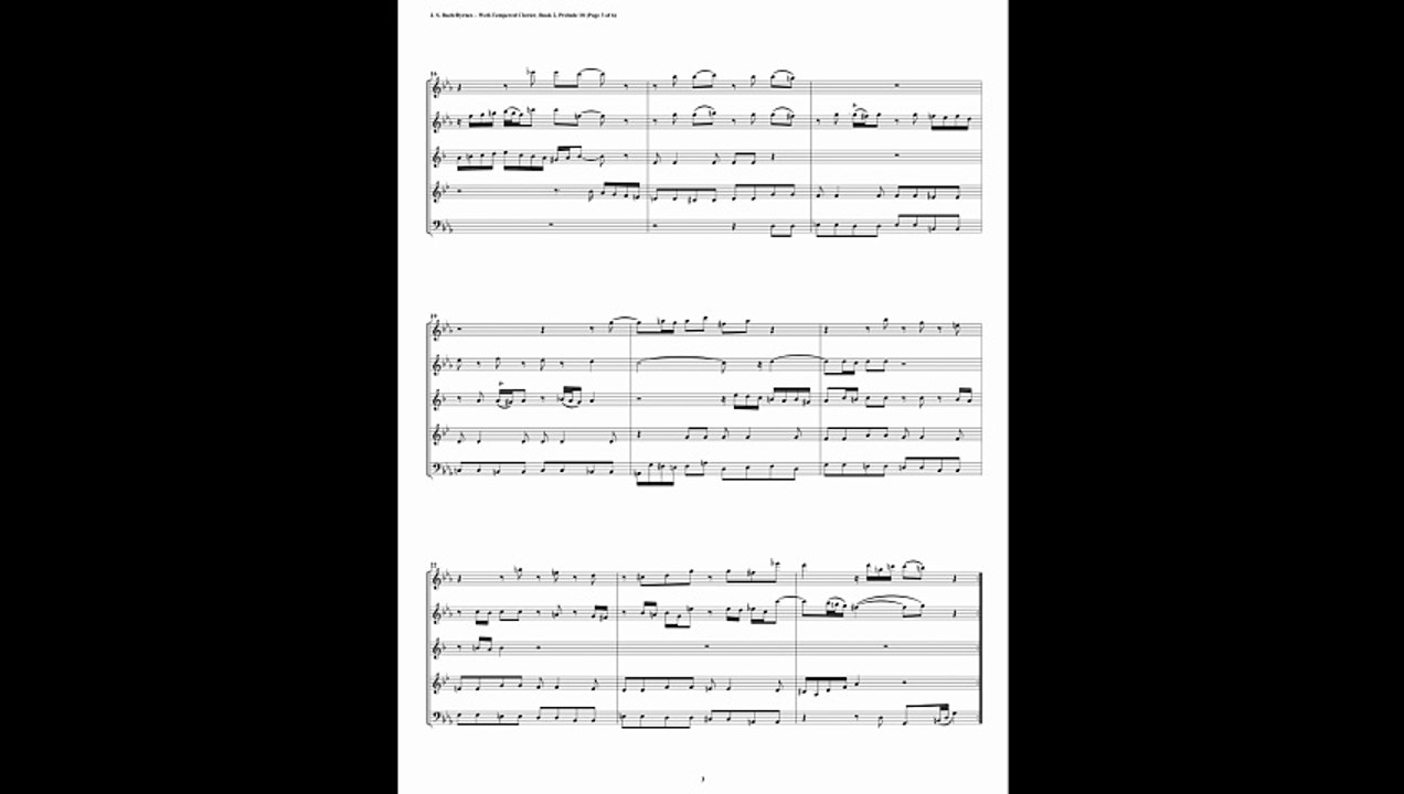 J.S. Bach - Well-Tempered Clavier: Part 2 - Prelude 18 (Woodwind Quintet)