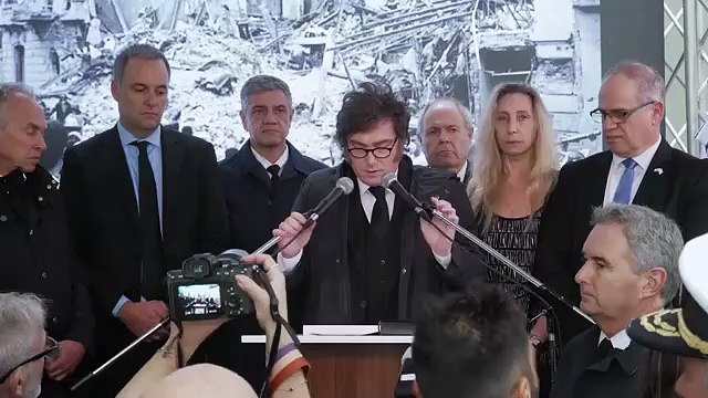 Discurso del Presidente Milei en el aniversario del Atentado a la Embajada de Israel en Buenos Aires