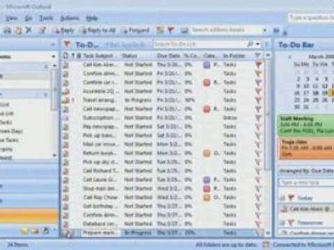 Outlook 2007 Demo: On track with tasks