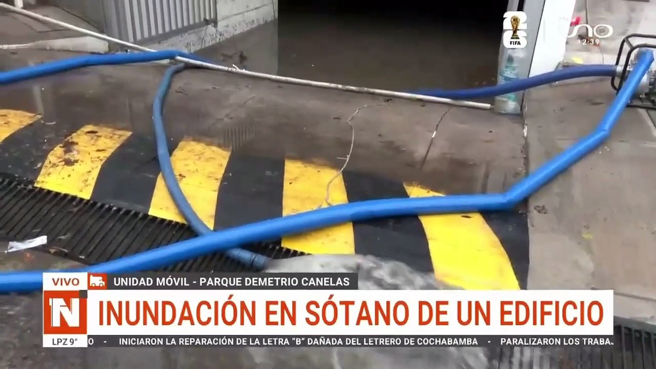 inundación en sotano de un edificio