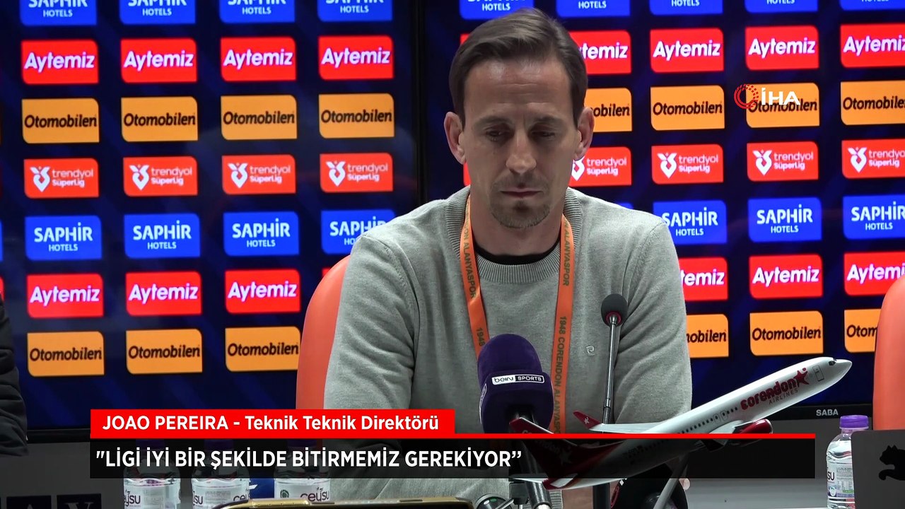 Alanyaspor Teknik Direktörü Joao Pereira: Ligi iyi bir şekilde bitirmemiz gerekiyor