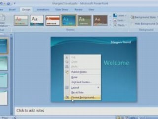 PowerPoint 2007 Demo: Add a background