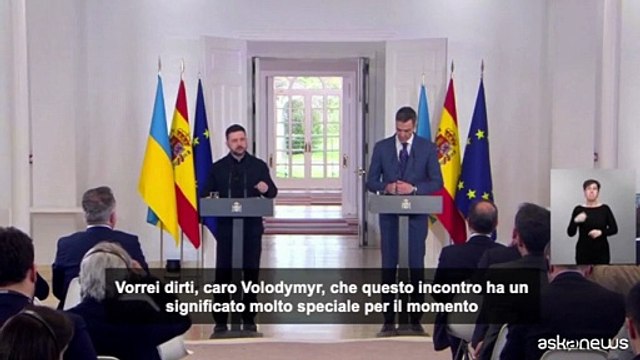 Zelensky a Madrid, Sanchez: Niente può farci dimenticare l'Ucraina