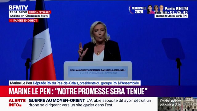 Le Rassemblement national doit devenir aussi un rassemblement municipal , affirme Marine Le Pen