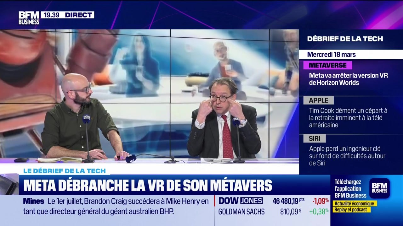 Meta débranche la VR de son métavers - 18/03