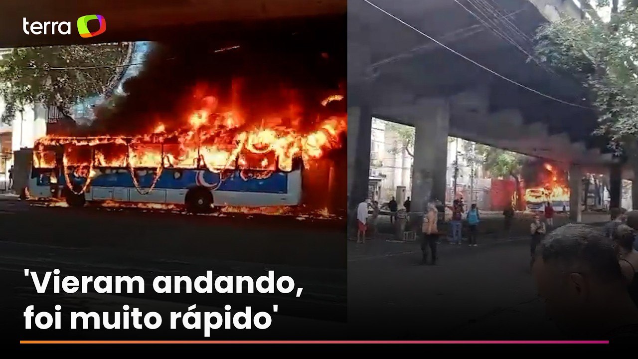 ‘Tirei os passageiros e tacaram fogo’, diz motorista de ônibus incendiado após morte de ‘Jiló’ no RJ