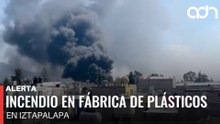 🚨¡Última Hora! Fuerte Incendio en fábrica de plásticos en Iztapalapa