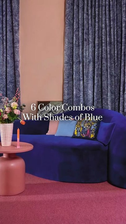 It's Blue Monday, And We're Leaning Into The Color With Intention. These Pairings Lift A Space, Rather Than Dull It Down #shorts