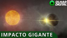 Planetas colidem e deixam "rastro de fogo"